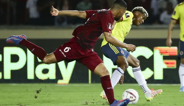 Colombia gana a Venezuela y sueña con el repechaje al Mundial Qatar 2022. Foto: @CONMEBOL