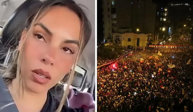 Aída Martínez sufrió con la cantidad de hinchas que acompañó a la selección peruana. Foto: Instagram/FPF