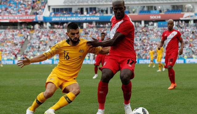 Perú vs. Australia en Rusia 2018. Foto: AFP