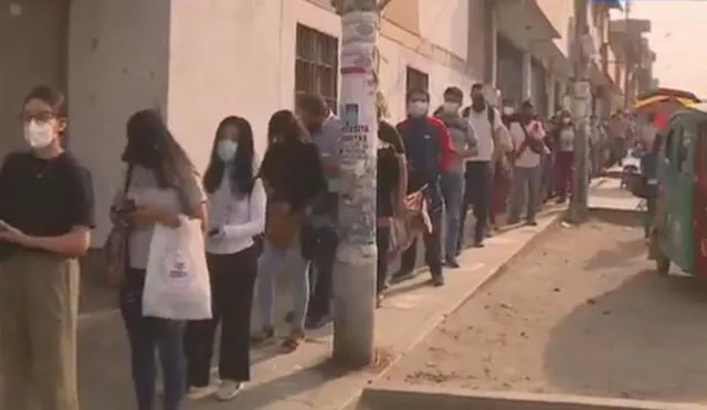 Personas realizaron colas extensas desde la mañana. Foto: captura de Canal N