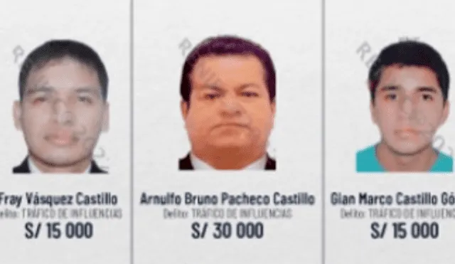 Bruno Pacheco y sobrinos del presidente son incluidos en Programa de Recompensas del Mininter.