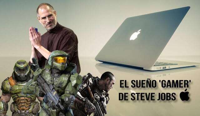 Halo, Doom 3, emuladores de PlayStation y un gran etcétera. Steve Jobs estuvo mucho tiempo interesado en hacer que sus Mac fueran auténticas máquinas para jugar. ¿Qué pasó? Foto: Composición LR