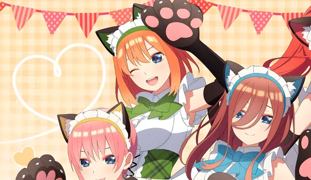 Yotsuba, Ichika y Miku de "Gotoubun no Hanayome". Foto: License Agent