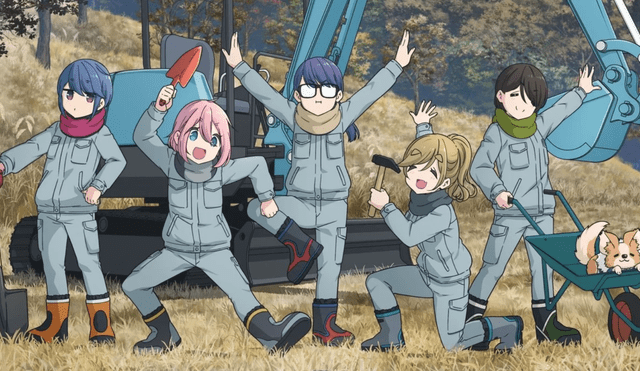 Arte promocional oficial de la película de "Yuru Camp". Foto: C-Station