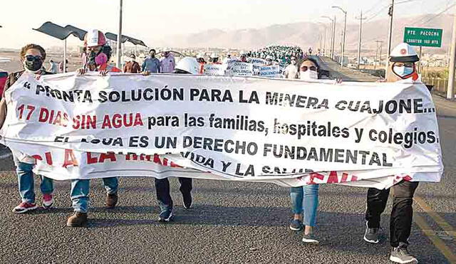 Pérdidas. La minera sostiene que trata de evitar el cierre temporal de la mina a causa de las pérdidas millonarias por el bloqueo de la línea férrea. Foto: La República