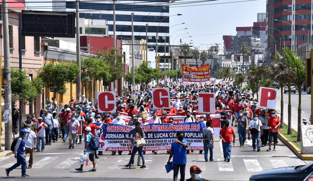 Trabajadores anuncian marcha nacional para este jueves 7 de abril. Foto: CGTP.