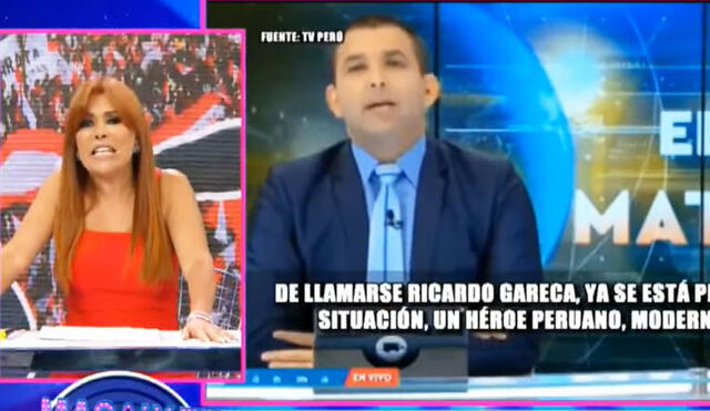 Magaly Medina le recordó al periodista que Ricardo Gareca no es peruano. Foto: captura ATV