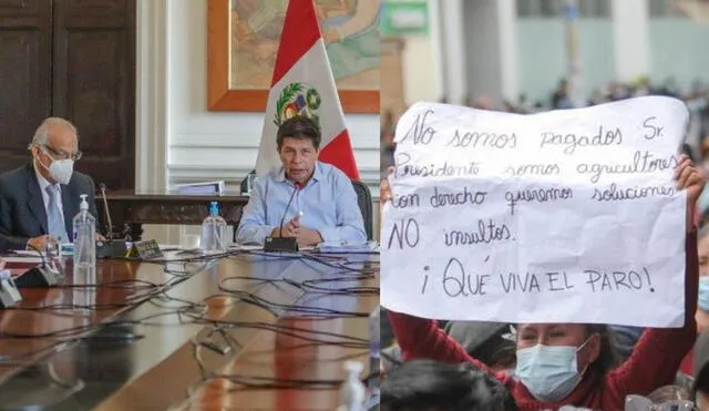 Los manifestantes de Huancayo piden la presencia del mandatario en el lugar para dar solución a sus peticiones. Foto: Presidencia/La República