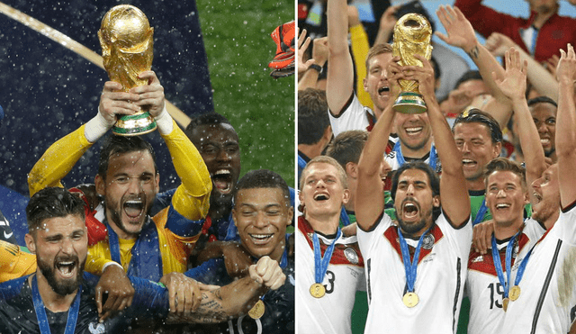 Francia y Alemania ganaron los mundiales de 2018 y 2014, respectivamente. Foto: composición AFP/Marca