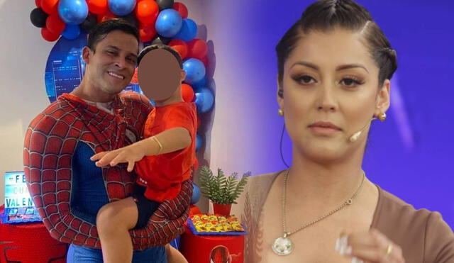 Karla Tarazona y Christian Domínguez celebraron por separado el cumpleaños de su hijo. Foto: composición/ Instagram