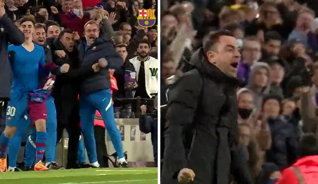 La emoción de Xavi. Foto: captura FC Barcelona.