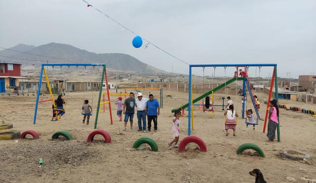Niños de zona vulnerable podrán interactuar en nuevo parque infantil. Foto: MDEP