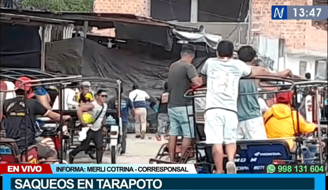 Facinerosos de Tarapoto aprovecharon el paro de transportistas para asaltar mercados en la ciudad. Foto: captura de Canal N