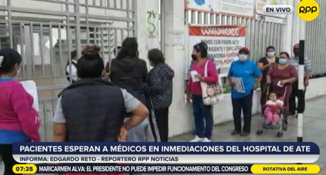 Varios pacientes no pudieron acceder a sus cita  debido a que el personal de salud no pudo llegar a su centro de trabajo. Video: RPP