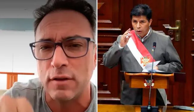 Carlos Galdós pidió a Pedro Castillo escuchar al pueblo o dejar el cargo de mandatario. Foto: composición/Carlos Galdós/Presidencia del Perú/Instagram