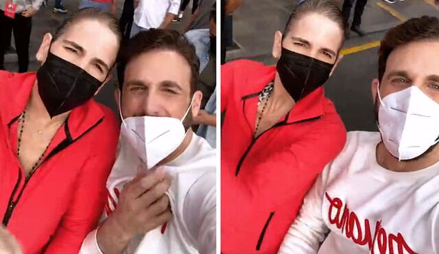 Rodrigo González y Gigi Mitre fueron parte de las marchas en el centro de Lima. Foto: Instagram