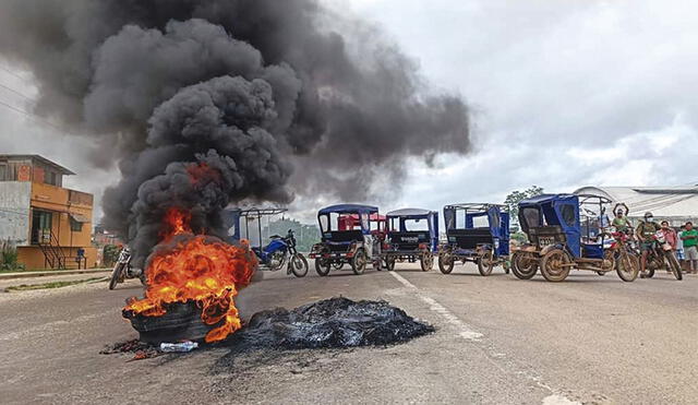 Ucayali. Gremios de transportistas volvieron a bloquear las vías, exigiendo soluciones efectivas sobre el costo del combustible. Foto: Diario Ímpetu