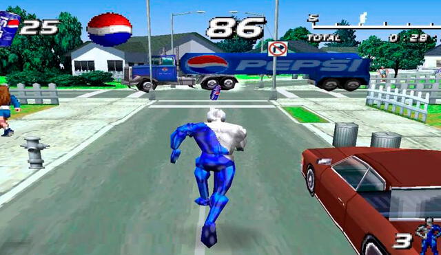 Pepsiman fue lanzado para las consolas de videojuegos en el año 1999. Foto: latercera