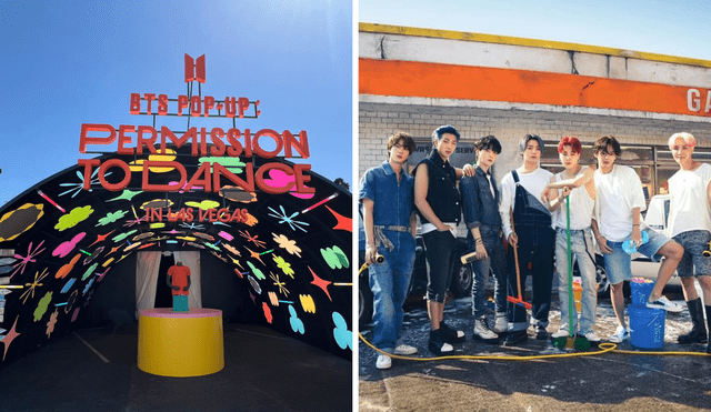 Los y las fans de BTS pueden encontrar productos en POP UP de Las Vegas. Foto composición: BIGHIT Music.