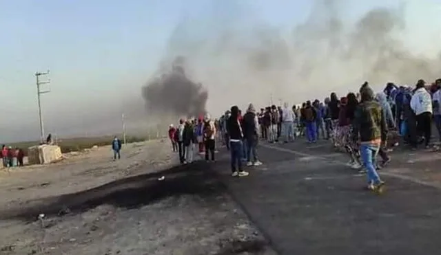 Bloqueos se mantienen en la Panamericana Sur. Foto: difusión