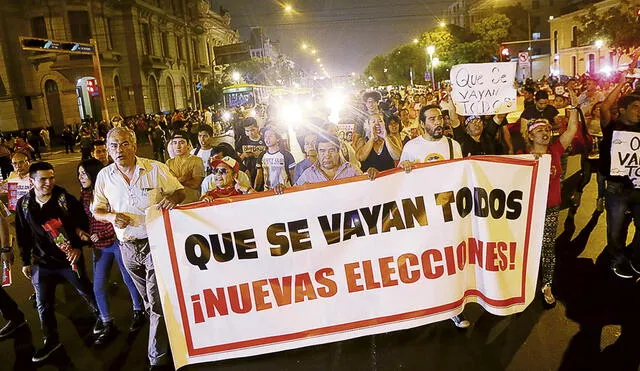 Posiciones. Según la última encuesta del Instituto de Estudios Peruanos, el 80% de los peruanos piensa que si el Congreso vaca a Castillo, deben irse todos. Foto: La República