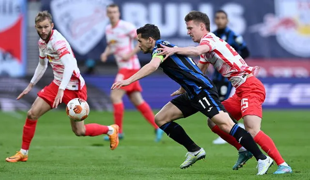 RB Leipizig y Atalanta juegan en Alemania por la Europa League. Foto: EFE