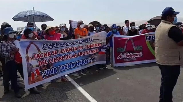 Protesta se desarrolla de manera pacífica. Foto: RCC Tacna
