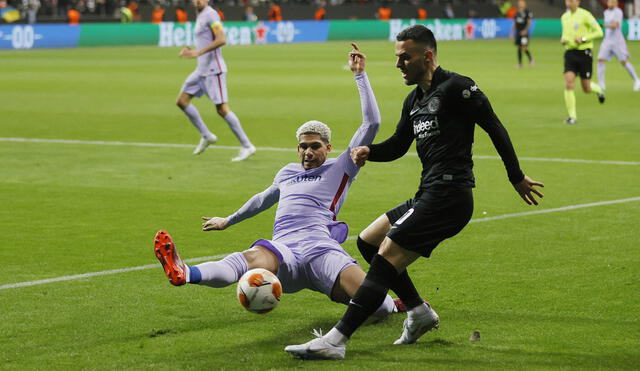 Eintracht Frankfurt vs. FC Barcelona EN VIVO por el partido de ida de los cuartos de final de la Europa League. Foto: EFE