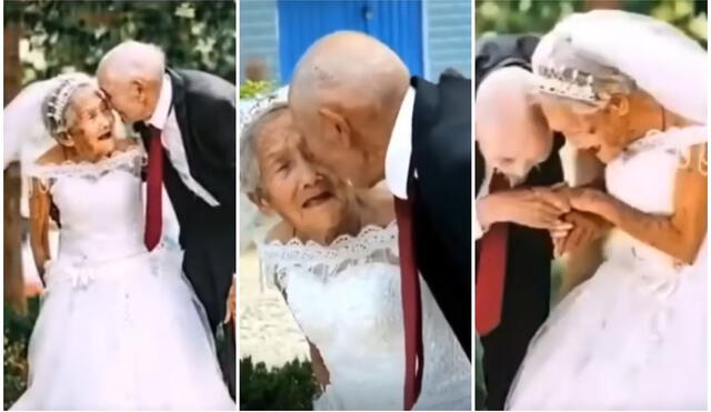 La pareja más longeva de China celebró su 90 aniversario de boda y conmovió a miles. Foto: captura de TikTok.