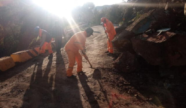 El tránsito vehicular en la vía vecinal AN-665 se encuentra interrumpido. Foto: COER Áncash