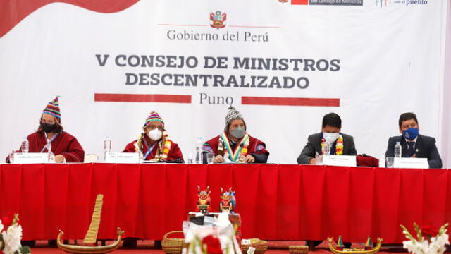Presidente Castillo participó en sesión descentralizada del Consejo de Ministros en Puno. Foto: Twitter Presidencia