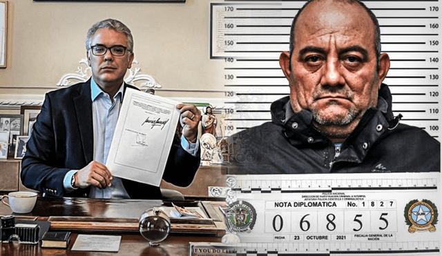 El presidente colombiano Iván Duque firma la extraditación de 'Otoniel' a EE. UU. Foto: composición LR/Twitter
