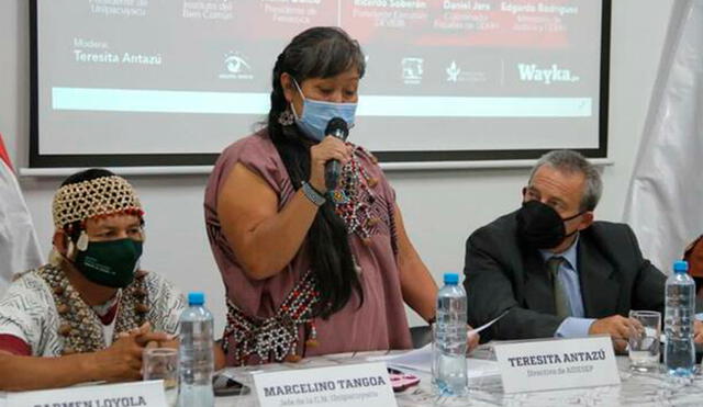 Teresita Antazú, lidereza indígena, representante de Asociación Interétnica de Desarrollo de la Selva Peruana. Foto: Devida