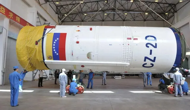 Etapa del cohete que llevó al satélite venezolano Venesat-1 al espacio. Foto: ABAE