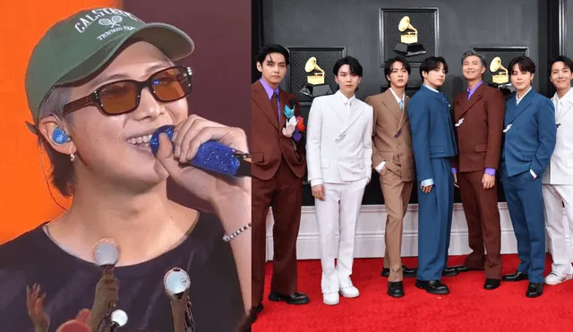 BTS celebró con éxito el D1 de "PTD Las Vegas". ¿Qué dijo Namjoon sobre los Grammy? Foto: composición/Hybe/Grammy