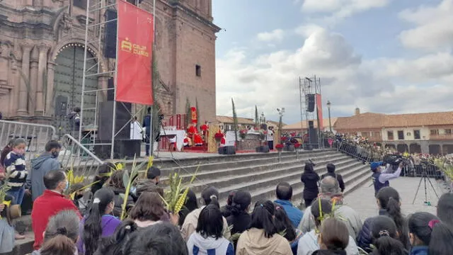 Cusco. Actos por Semana Santa iniciaron con el Domingo de Ramos. Foto: URPI/Luis Álvarez
