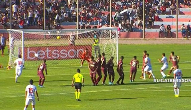 Quina marcó el primero de Ayacucho FC. Foto: captura Gol Perú