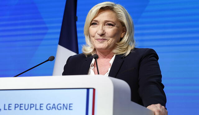 Marine Le Pen quedó segunda en las elecciones de primera vuelta en Francia. Foto: EFE
