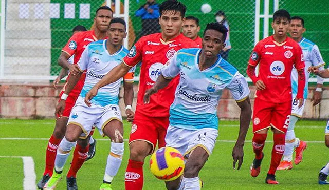 Juan Aurich cayó en los minutos finales de su visita al cuadro celeste. Foto: Deportivo Llacuabamba
