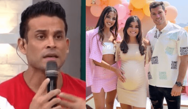 Christian Domínguez considera que la ausencia de Luciana Fuster o Flavia Laos hubiese sido mejor en el baby shower de Majo Parodi. Foto: Composición LR / "América hoy" / Instagram.