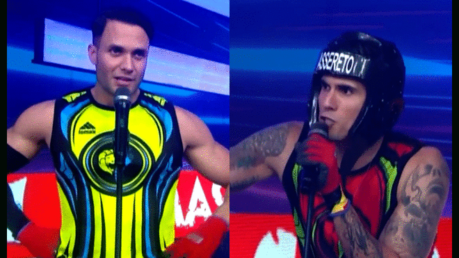 Esto es guerra: Fabio Agostini y Gino Assereto tuvieron un fuerte intercambio de palabras en vivo. Foto: composición captura de América TV