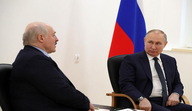 El mandatario ruso se reunió este martes con su homólogo bielorruso, Alexandr Lukashenko. Foto: Sputnik/EFE