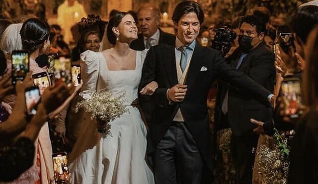 Belén Barnechea y Martín Cabello de los Cobos contrajeron matrimonio en Trujillo.  Foto: Instagram
