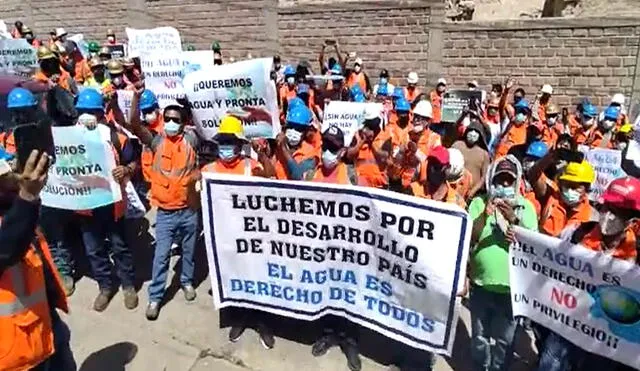 Campamento minero y población de Cuajone carecen del agua hace más de 50 días. Foto: Facebook Godofredo Valdivia