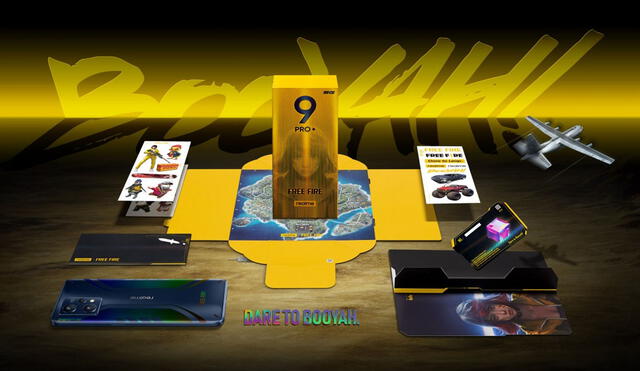 El Realme 9 Pro+ Free Fire Limited Edition viene con una pantalla Amoled de 6,4 pulgadas. Foto: Realme