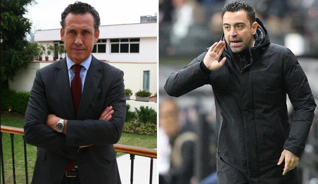 Pese a la discrepancia, Valdano consideró que el Xavi fue "inteligente" con su discurso dirigido a los hinchas del Barcelona". Foto: composición GLR/AFP