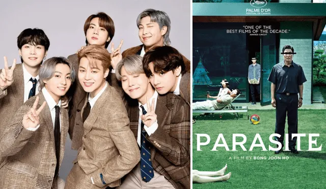 BTS y "Parasite" de Bong Joon Ho son consideradas íconos de la cultura coreana en los últimos años. Foto: composición La República / BIGHIT / CJ Entertainment
