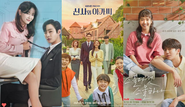 Estas son las series que conquistaron a usuarios de Twitter en Corea del Sur en el primer Q1 del año. Foto: composición SBS/KBS2/tvN