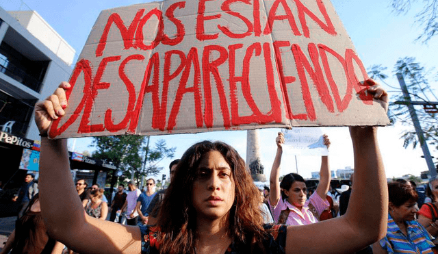 Del total de 2.272 desapariciones en México, el 33% son mujeres. Foto: AFP