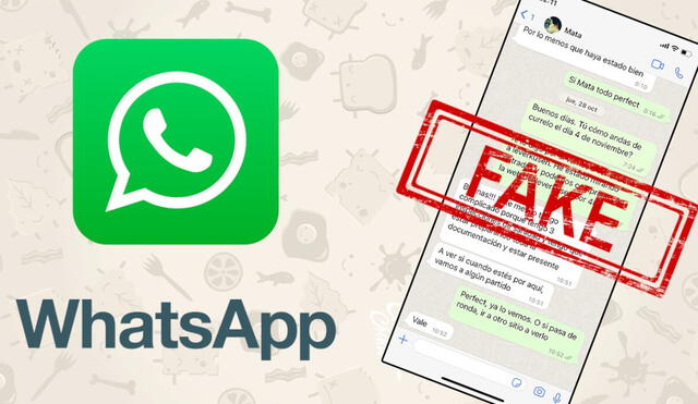 Muchos chats falsos de WhatsApp tienen una pequeña marca de agua. Foto: Download Source